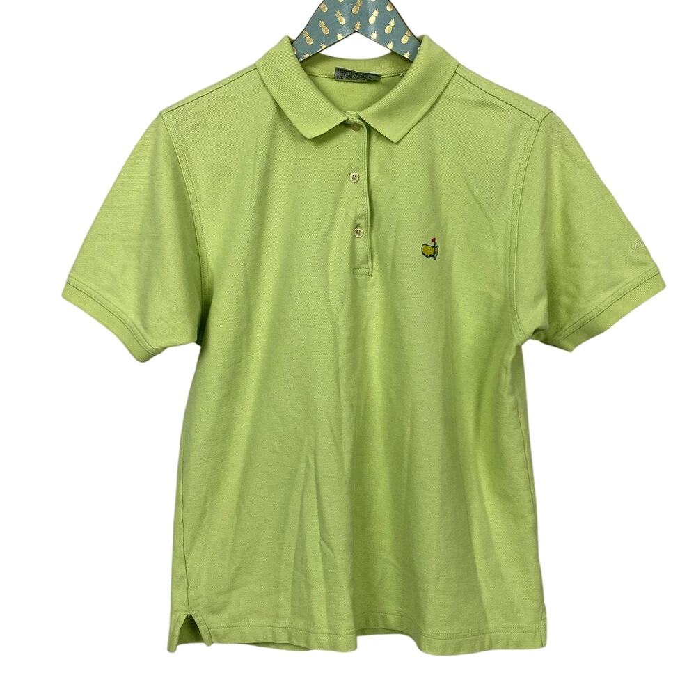 Masters Collection Polo Shirt Womens Large‎ Green Augusta National Golf Logo Top